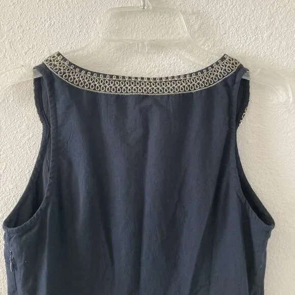 Free People Dress Women's Size 0 Black Gold Shift Sequined Fairy Whimsigoth - Picture 9 of 16